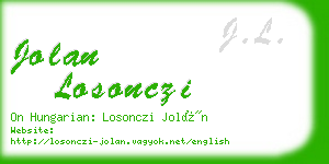 jolan losonczi business card